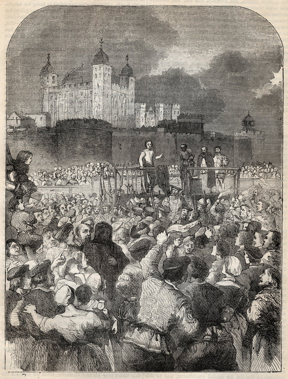 Henrettelse af hertugen af Northumberland på Tower Hill - 1553 (John Dudley af English School