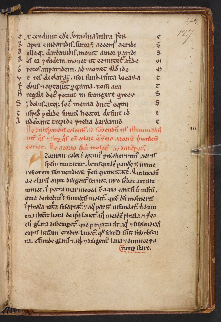 Uddrag fra Henry of Huntingdons Historia Anglorum, Cotton MS Titus D XXIV, f.127r (pergament) af English School
