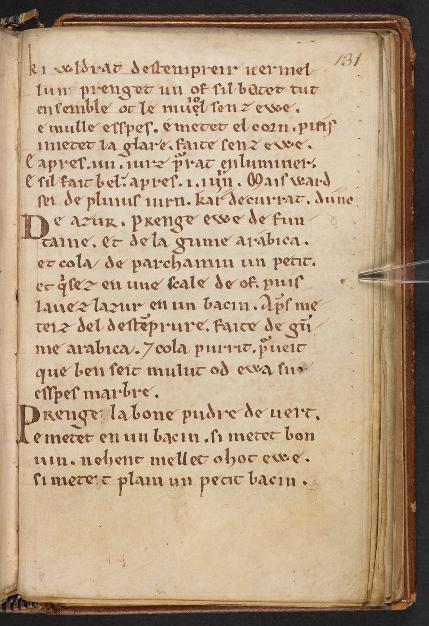 Uddrag fra Henry of Huntingdons Historia Anglorum, Cotton MS Titus D XXIV, f.131r (pergament) af English School