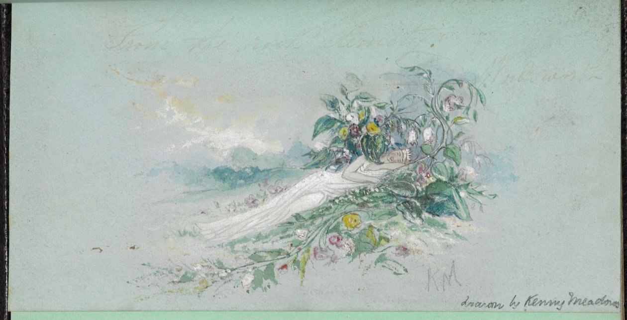 F.7: En kvinde blandt blomster, fra en 