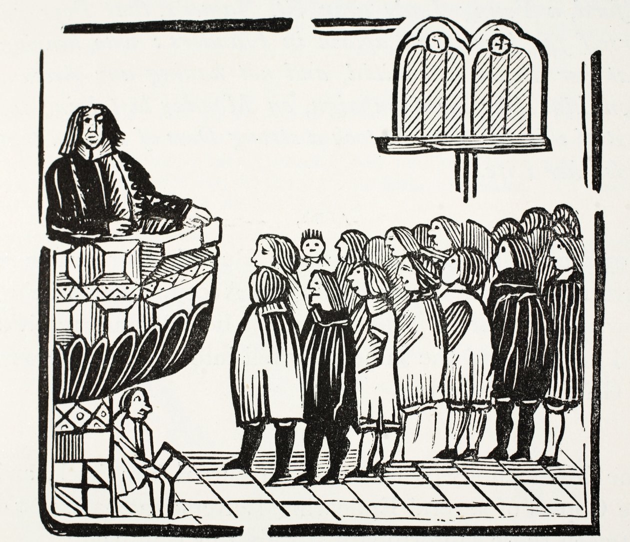 Længere og mere forfærdelige advarsler fra Gud, illustration fra Chap-books of the Eighteenth Century af John Ashton, pub. 1882 af English School