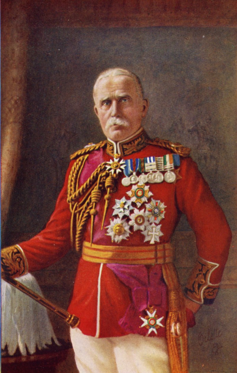 Feltmarskal Sir John French (farvelitografi) af English School