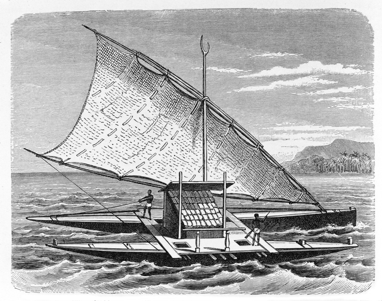 Fijiansk dobbeltkano, fra 