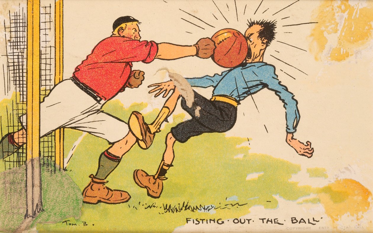 Fisting out the Ball, et monteret postkort af English School