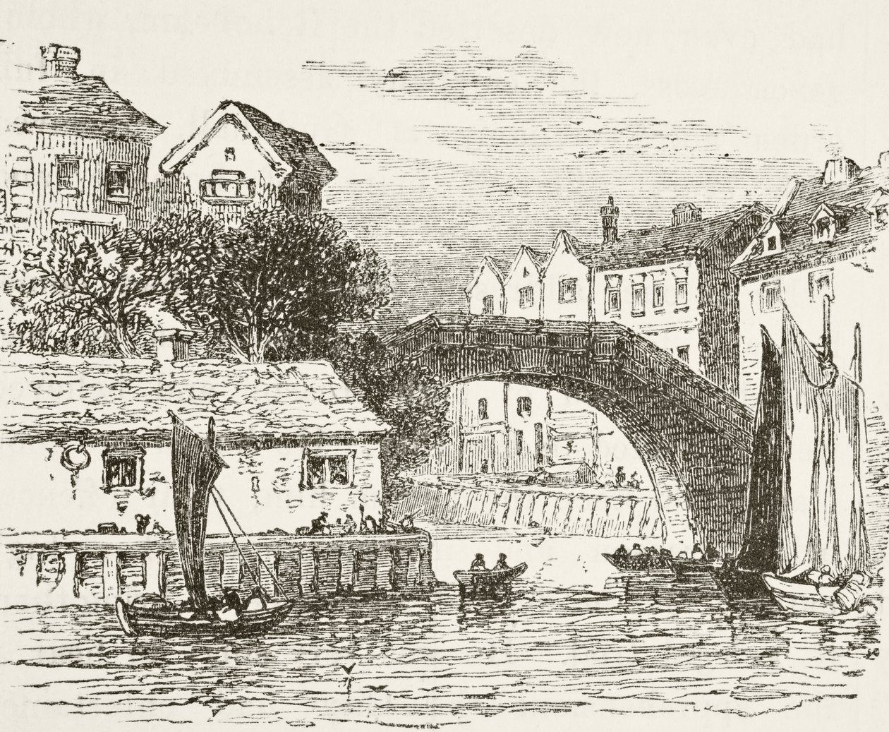 Fleet Bridge, London i det 17. århundrede, fra 