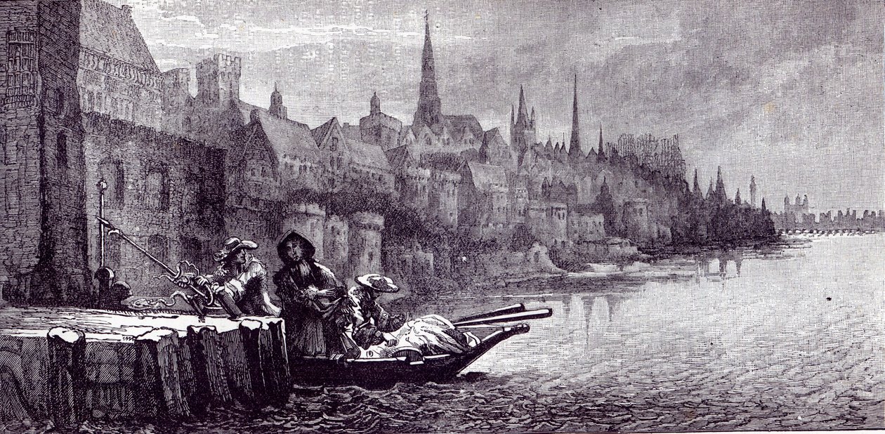 Flight of King James om morgenen den 11. december 1688 fra 