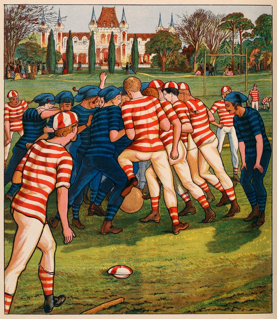Fodbold, fra British Sports and Games, pub. C. 1880. af English School