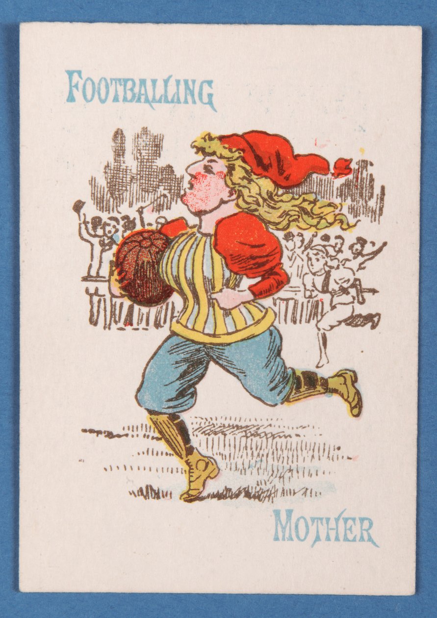Fodboldmor, kort fra et Happy Families-spil, ca. 1890-1900 af English School
