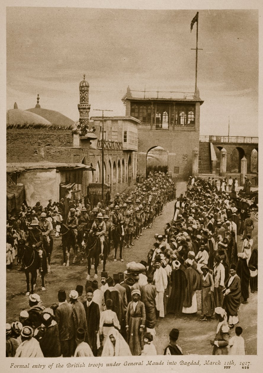Formel indtræden af de britiske tropper under general Maude i Bagdad, 11. marts 1917, 1917-19 af English School