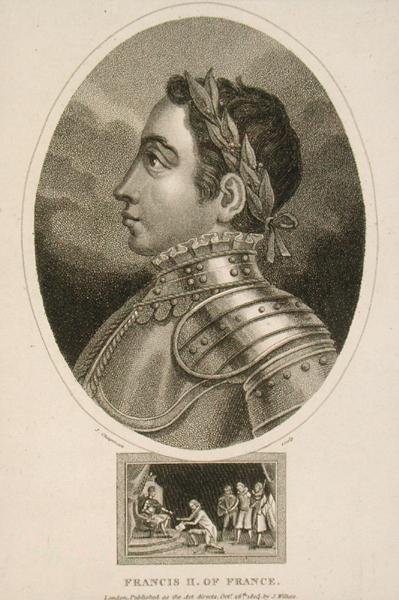 Frans II (1544-60) af Frankrig (stik) af English School