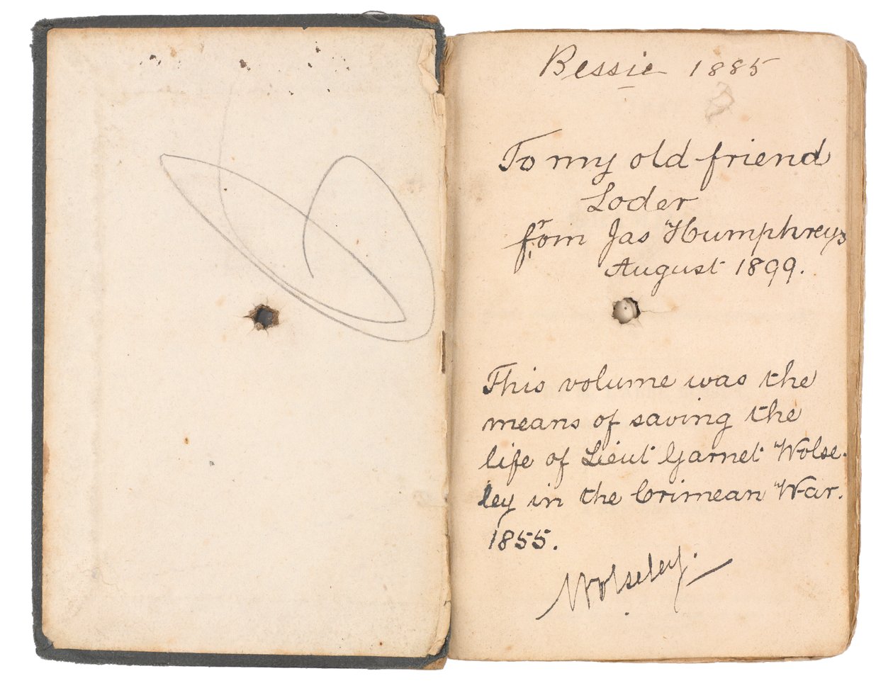 Fransk og engelsk grammatikbog, der tilhører løjtnant Garnet Joseph Wolseley (bog) af English School