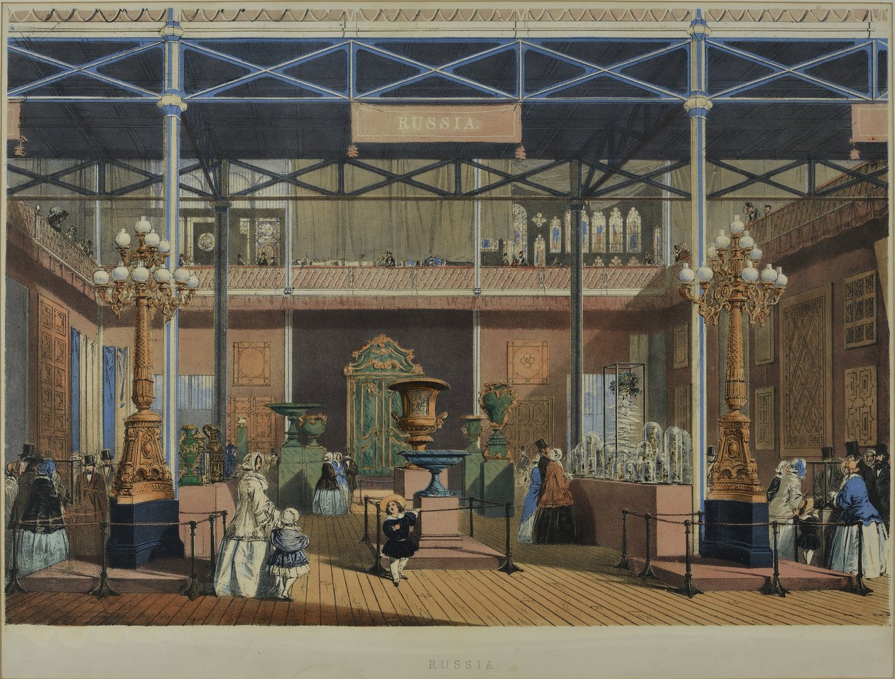 From "Dickinson" s Comprehensive Pictures of the Great Exhibition of 1851 ", published 1854 Russia, 1854dani af English School