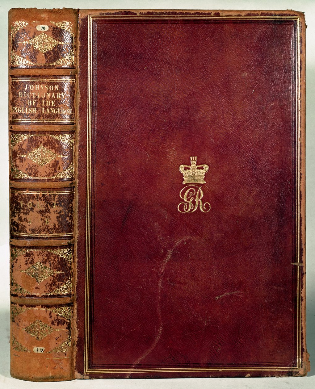 Forside af Johnsons Dictionary of the English Language (læder) af English School