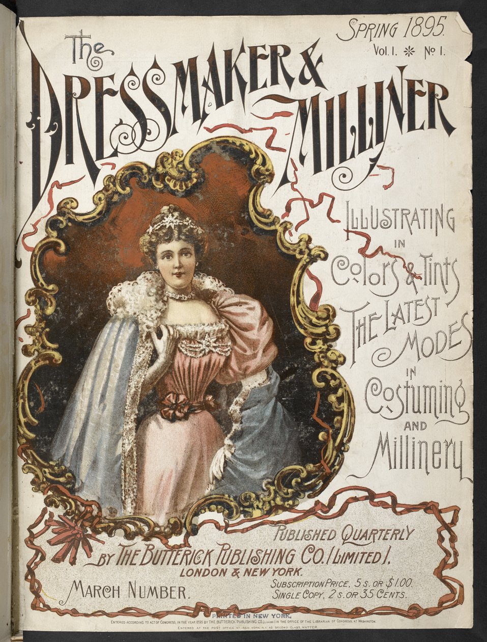 Forside.  Dressmakeren og Milliner.  1895. af English School
