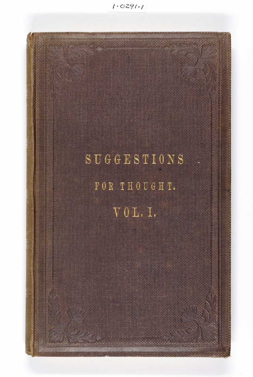 Forside af Florence Nightingales Suggestions for Thought for Searchers after Truth among the Artizans of England, trykt af Eyre & Spottiswoode, London, 1860 af English School