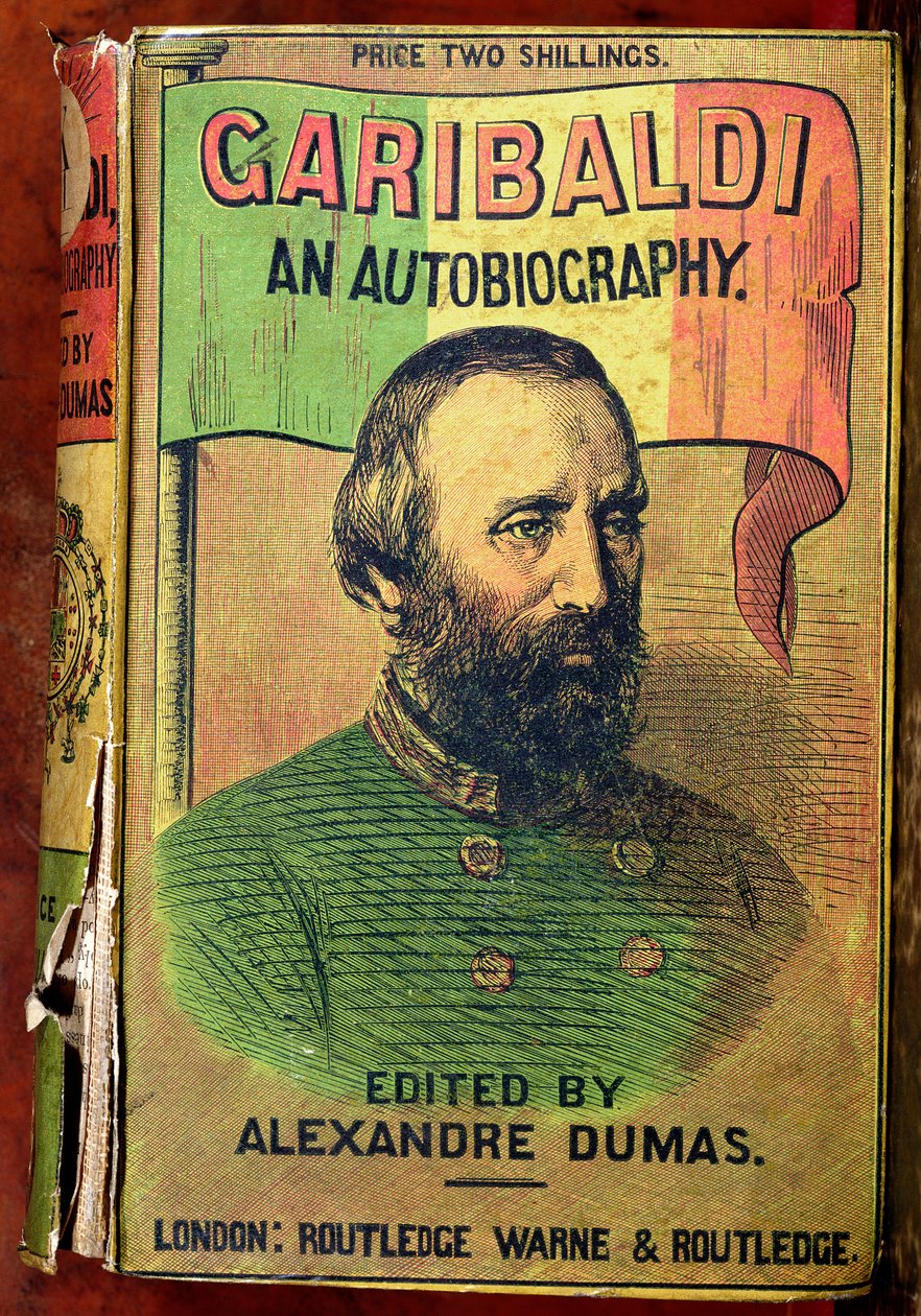 Forside af Garibaldi: An Autobiography, redigeret af Alexander Dumas (1802-70) 1860 af English School