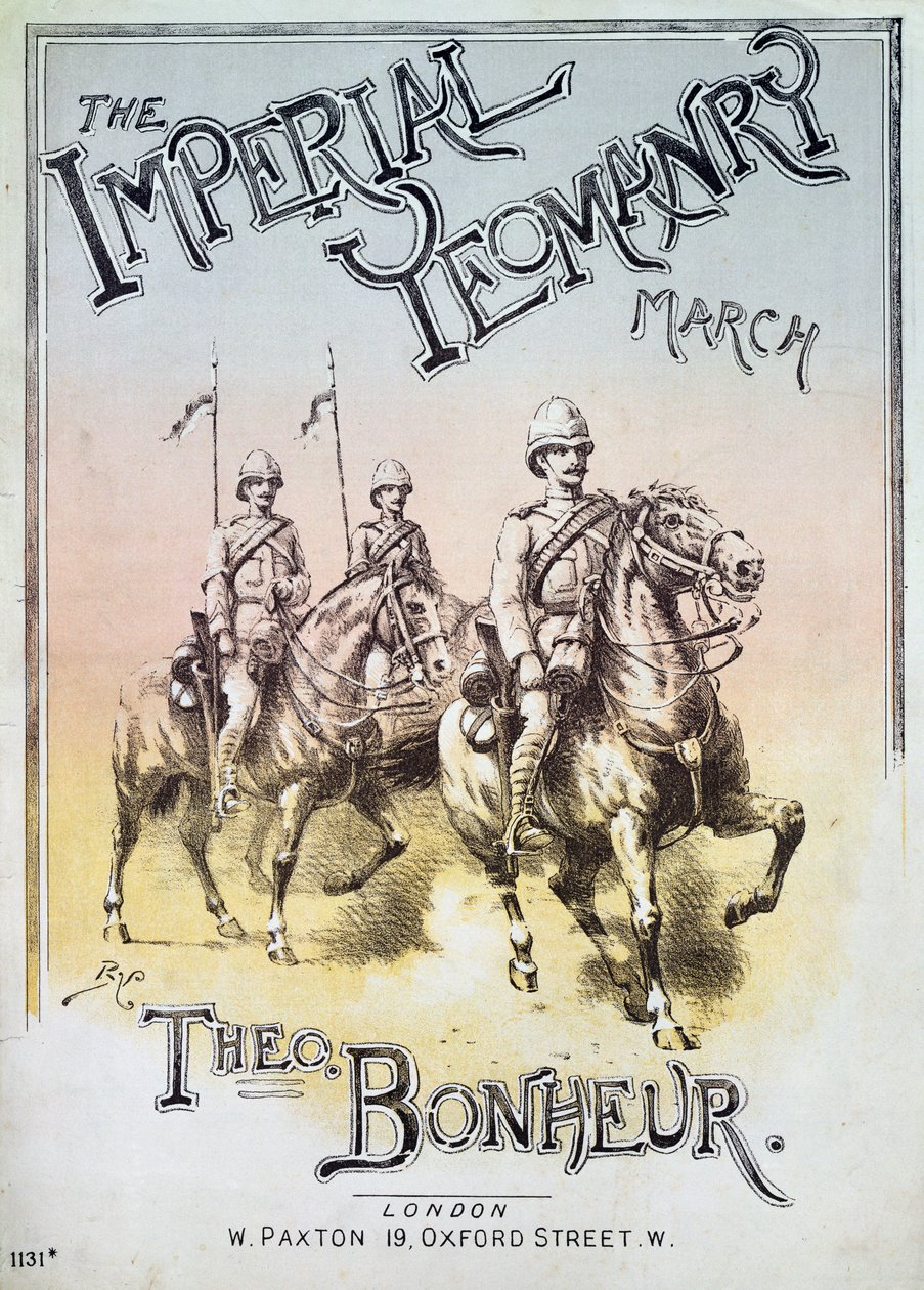 Forside af noderne til The Imperial Yeomanry March af Theon Bonheur af English School