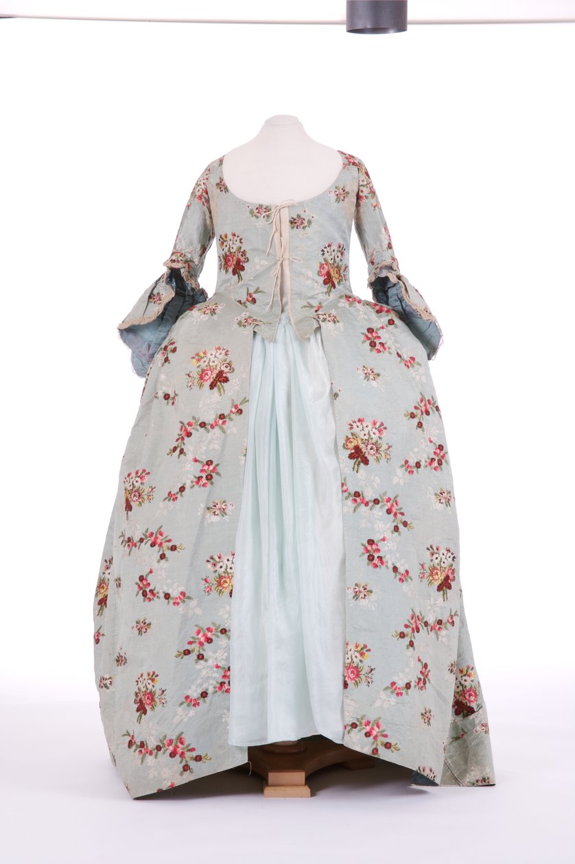 Set forfra af en sæk rygkjole, 1760