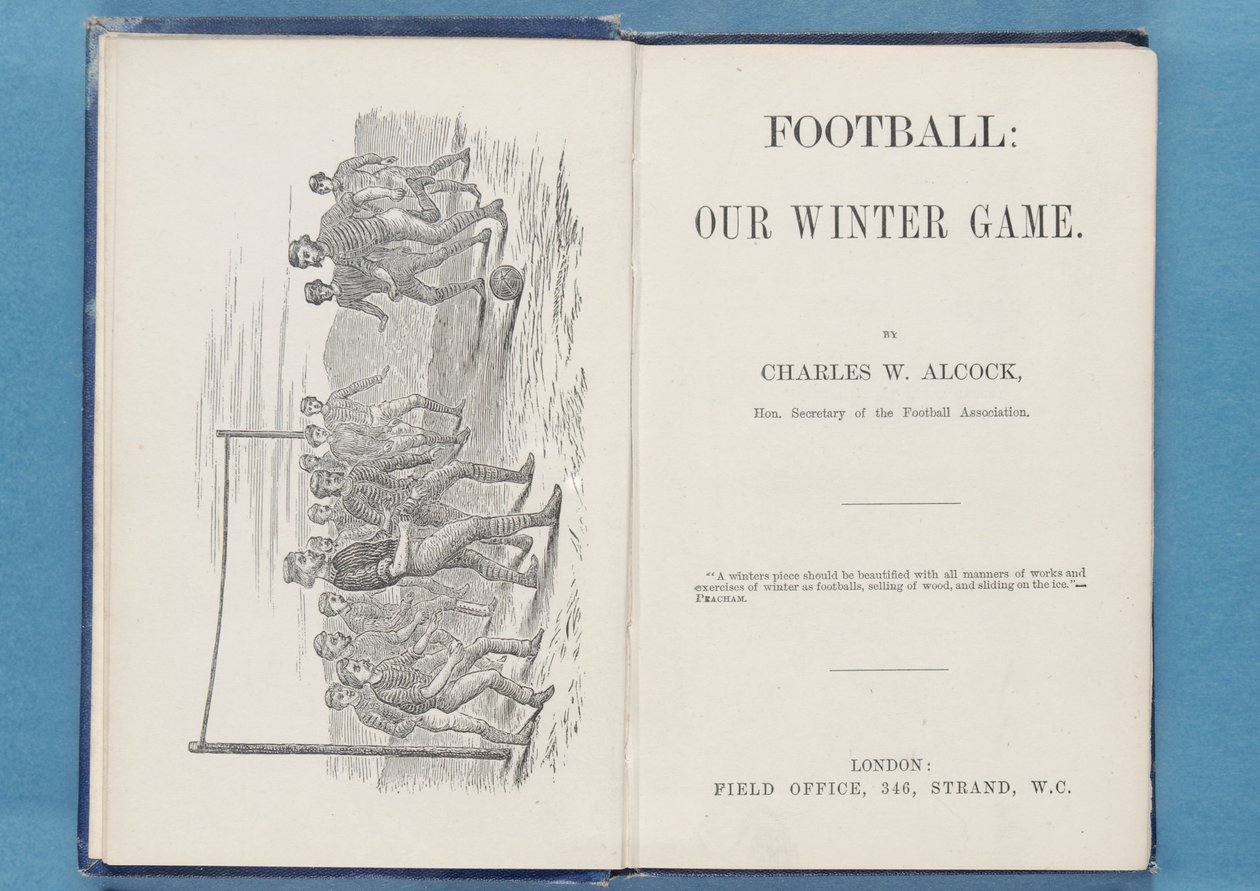 Frontispice fra Football: Our Winter Game, af Charles W. Alcock, 1874 (se også 315142 & 315144) af English School