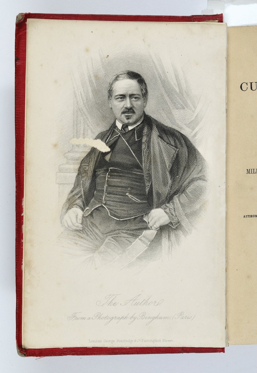 Frontispice fra Soyers Culinary Campaign med et portræt af forfatteren, udgivet af G.Routledge & Co., London, 1857 af English School