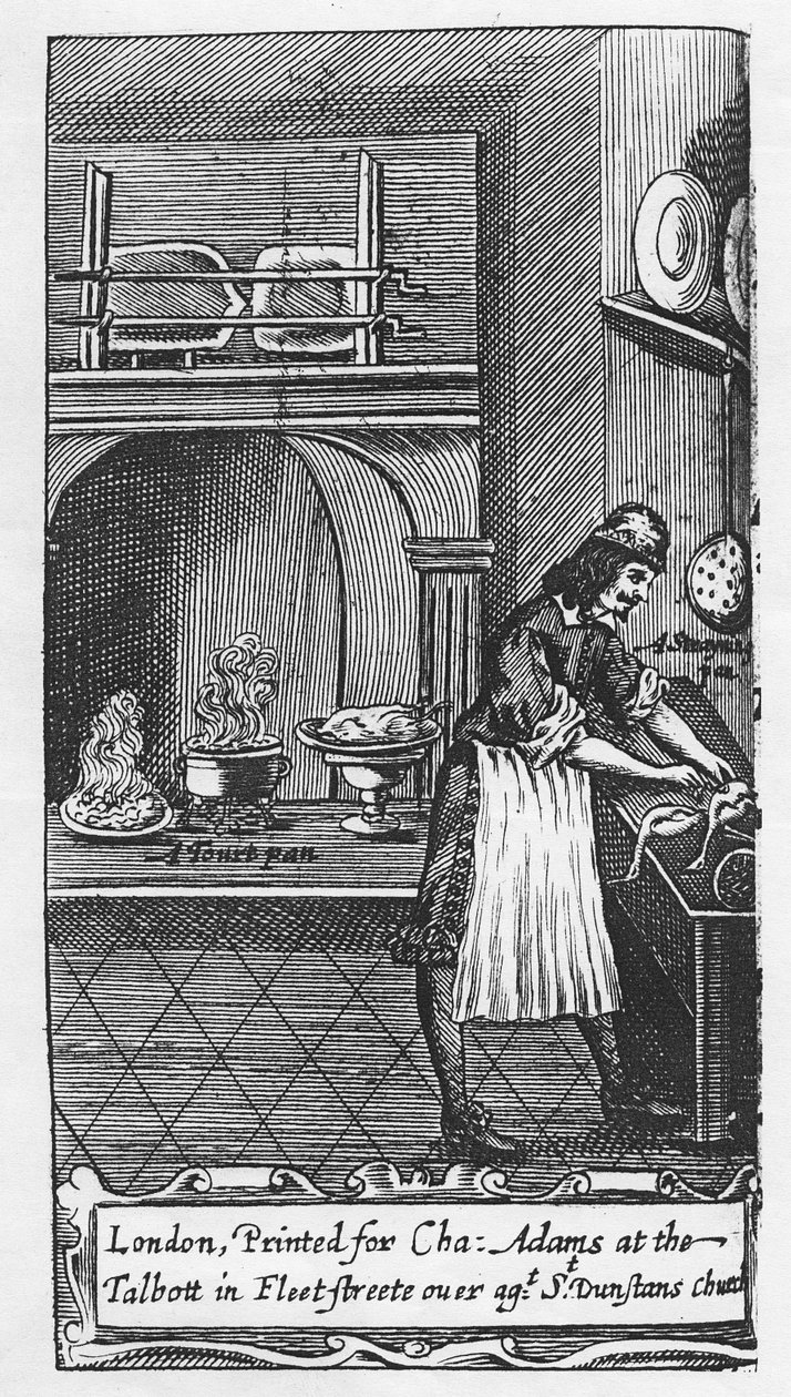 Frontispice til den franske kok af La Varenne, 1653 af English School