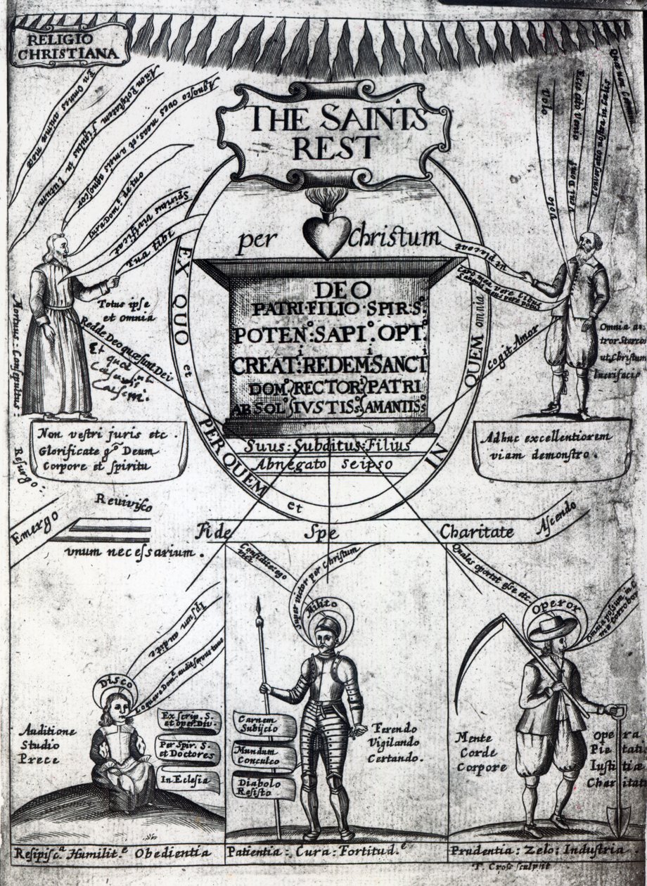 Frontispice til The Saints Everlasting Rest af Richard Baxter, trykt i 1652 (tryk) af English School