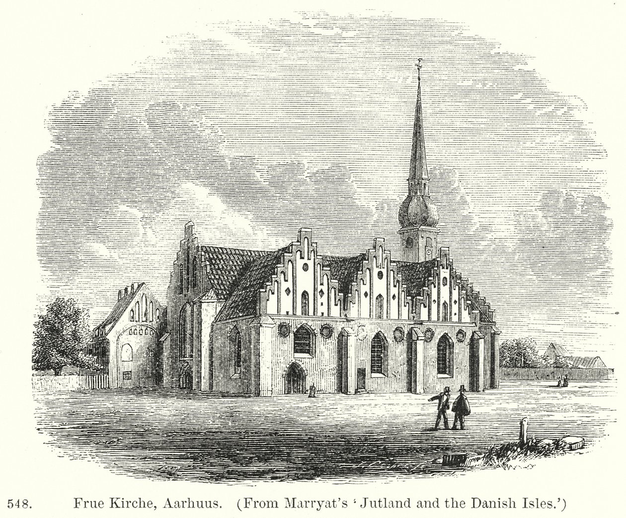 Frue Kirche, Aarhuus (engraving) af English School