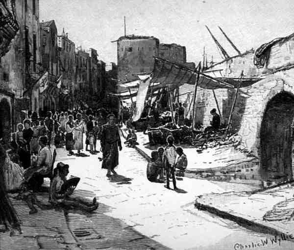 Garibaldi Street, Taranto, Italien, fra 