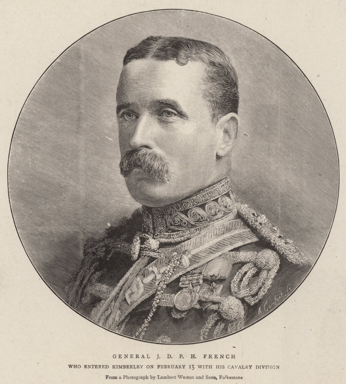 General J D P H French (kobberstik) af English School