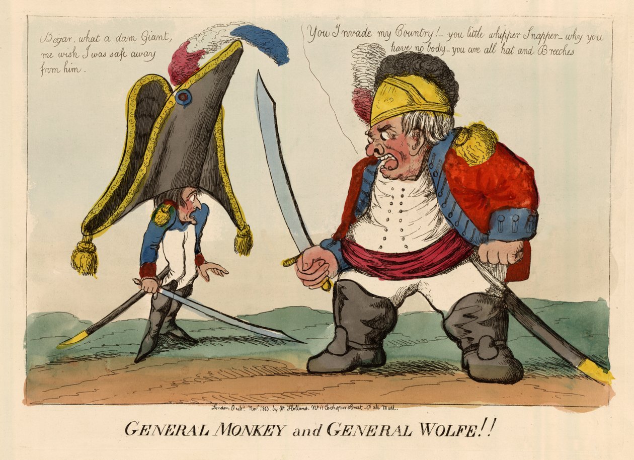 General Monkey og General Wolfe!!, pub W. Holland af English School