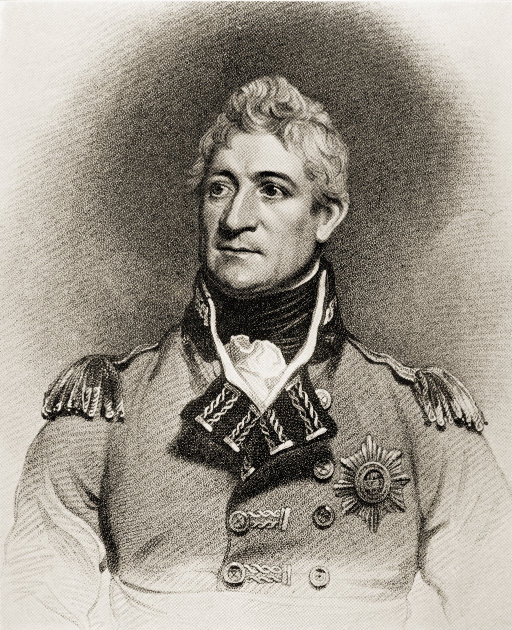 General Sir Thomas Picton (1758-1815) (litho) af English School