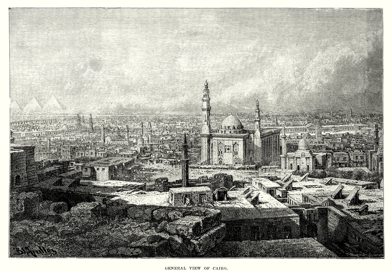 Generelt billede af Cairo (stik) af English School