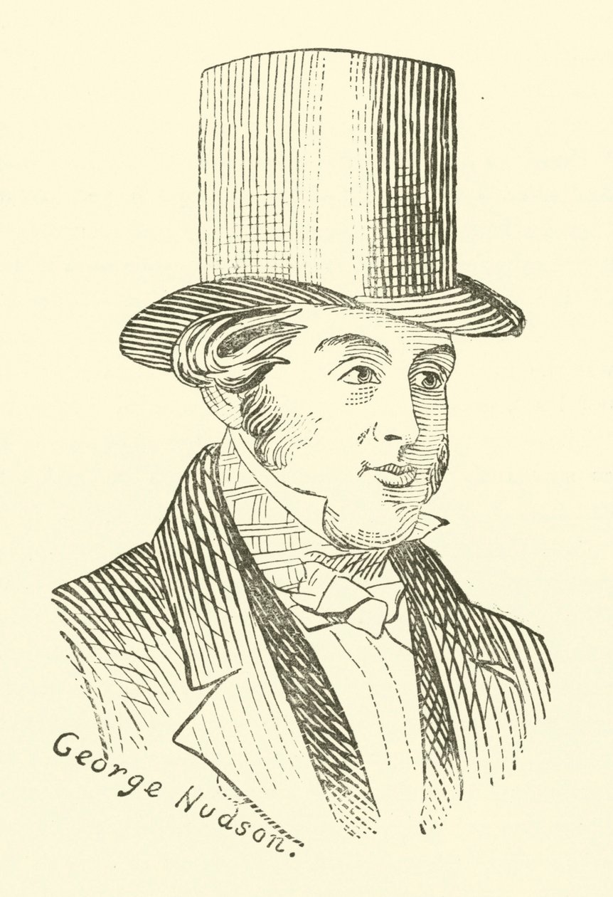 George Hudson, jernbanekongen (kobberstik) af English School