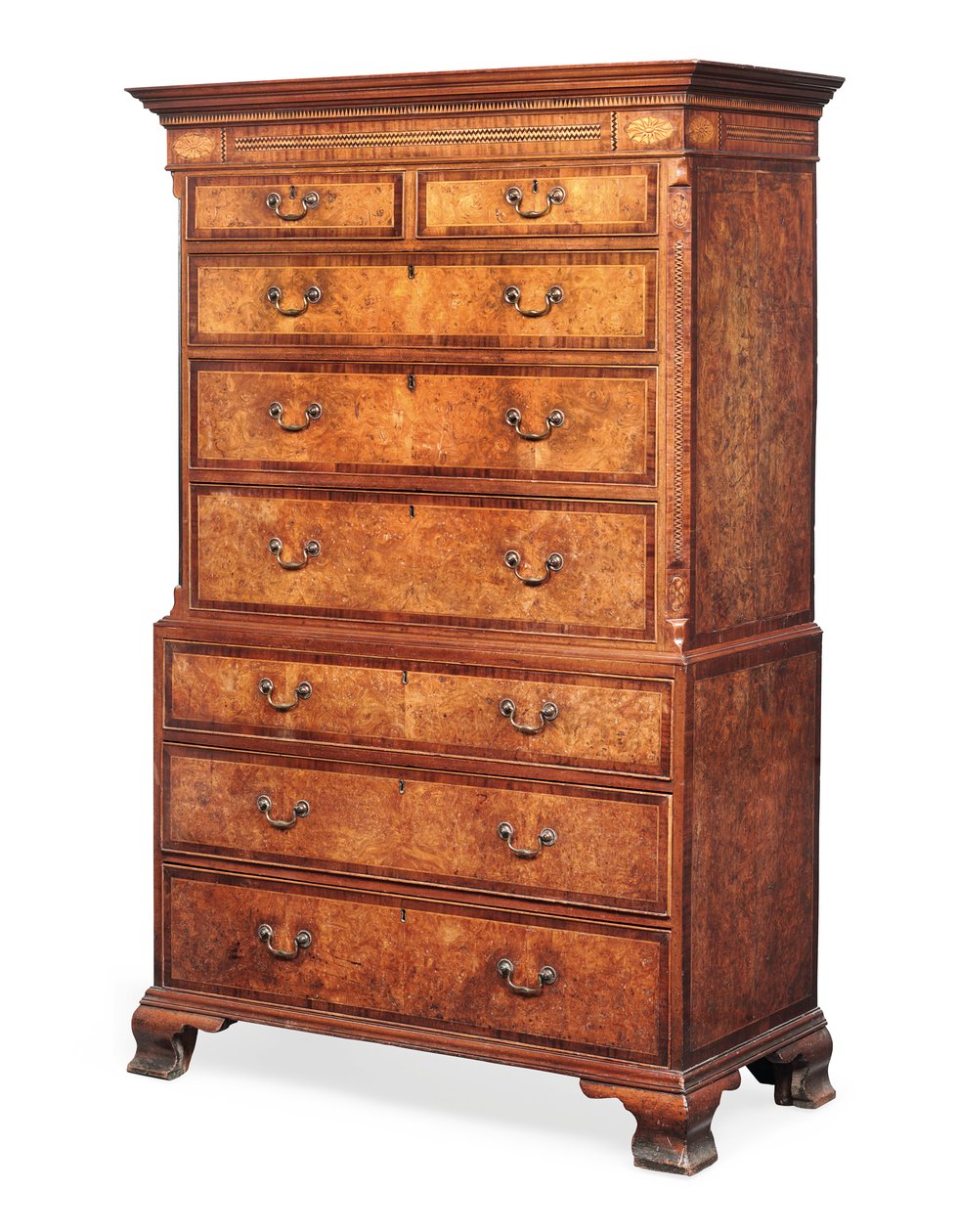 George III tallboy, slutningen af det 18. århundrede (elm og indlæg) af English School