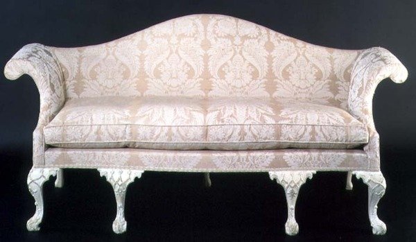 George III polstret og malet sofa, slutningen af 1700-tallet af English School