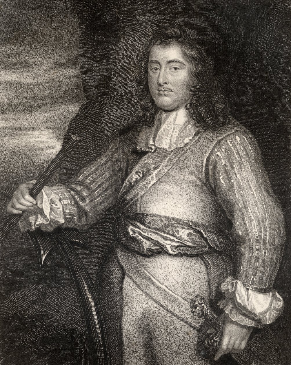 George Monck, graveret af W.T. Mote, fra "The National Portrait Gallery, Volume IV", udgivet ca. 1820 (litografi) af English School