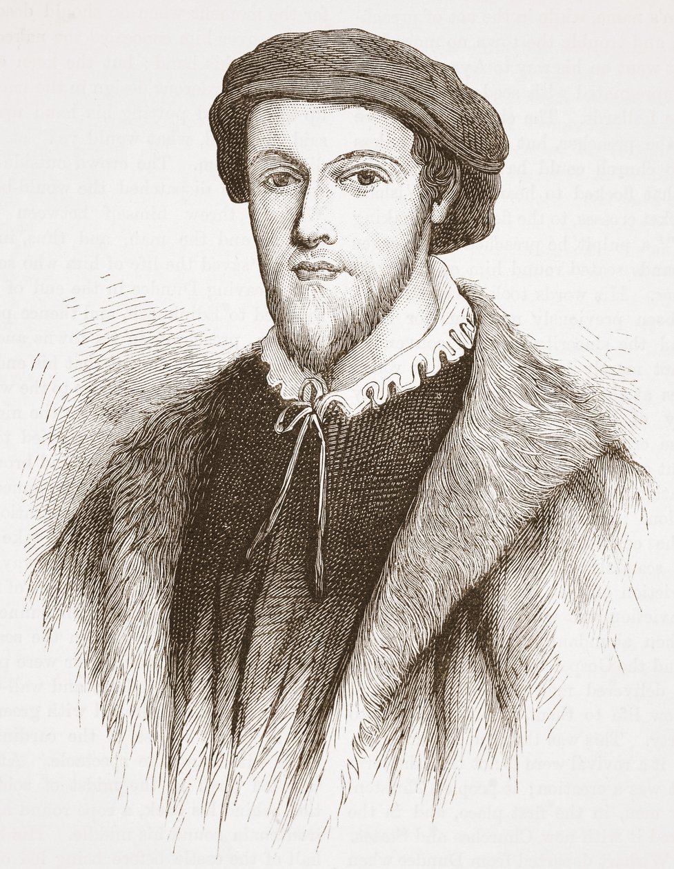 George Wishart, fra et tryk i David Laings besiddelse, illustration fra The History of Protestantism af James Aitken Wylie (1808-1890), pub. 1878 af English School