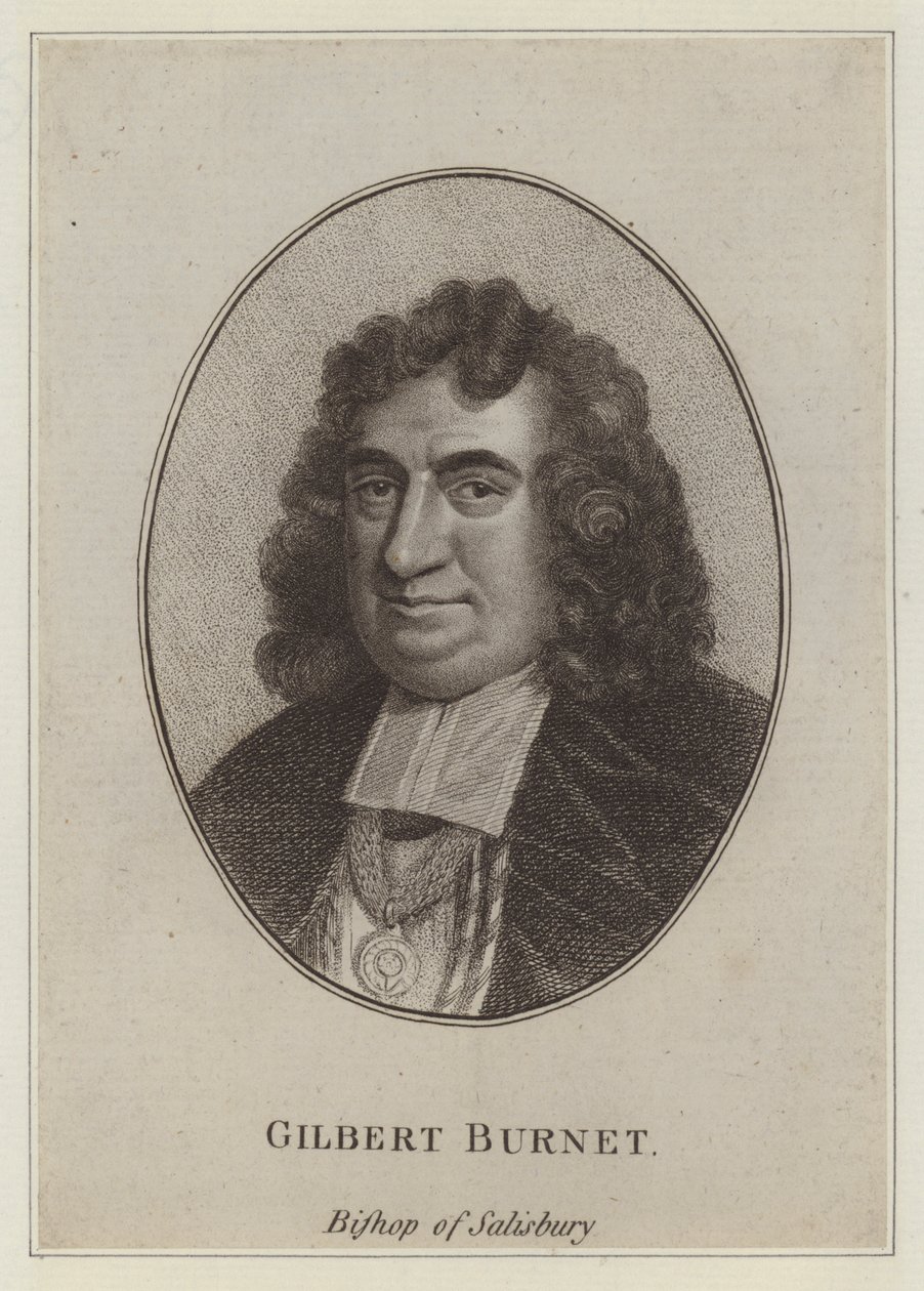 Gilbert Burnet, biskop af Salisbury, forfatter og historiker (kobberstik) af English School