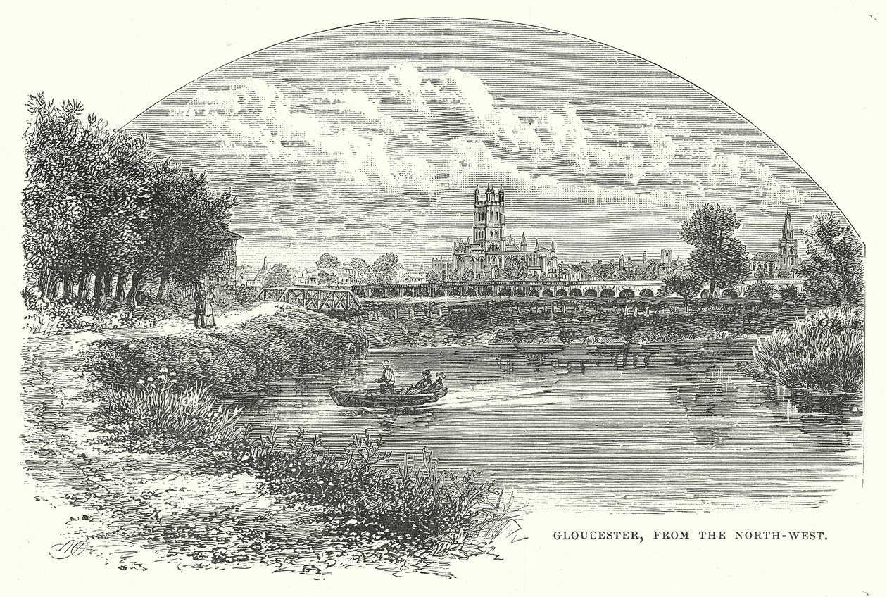Gloucester, set fra nordvest (stik) af English School