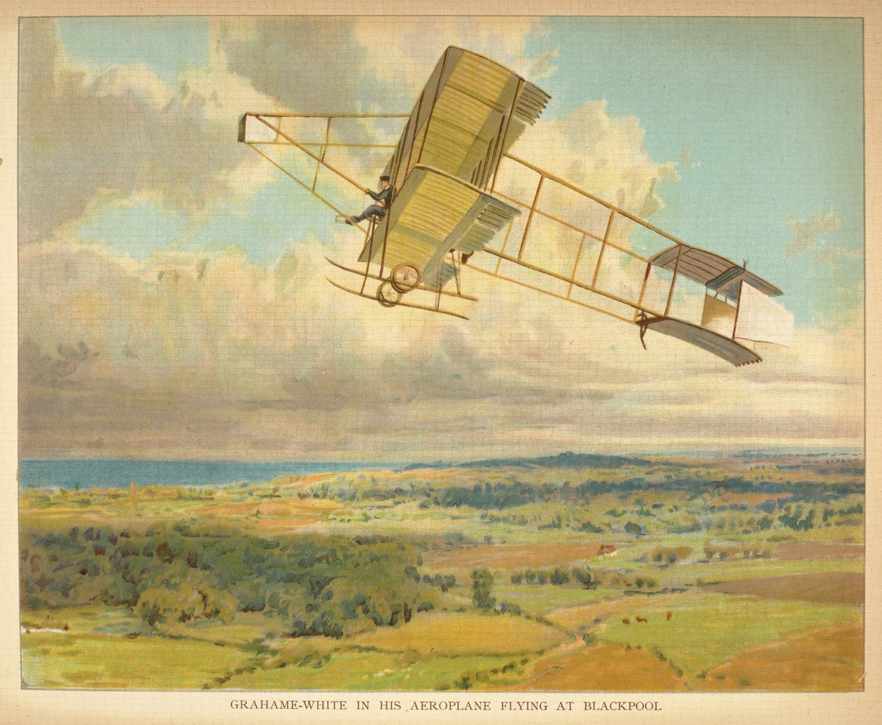 Grahame-White i hans Airplane Flying at Blackpool, fra 
