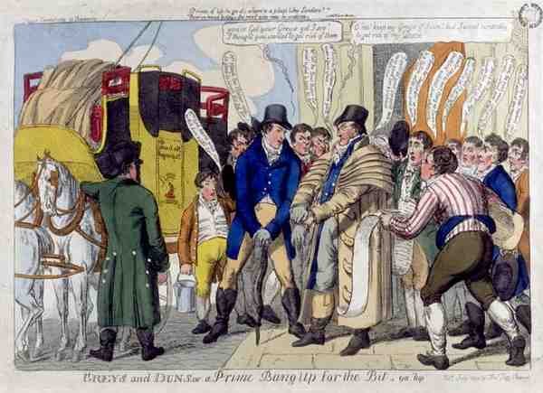 "Greys and Duns, or A Prime Bang Up for the Bit", pub. af Thomas Tegg af English School