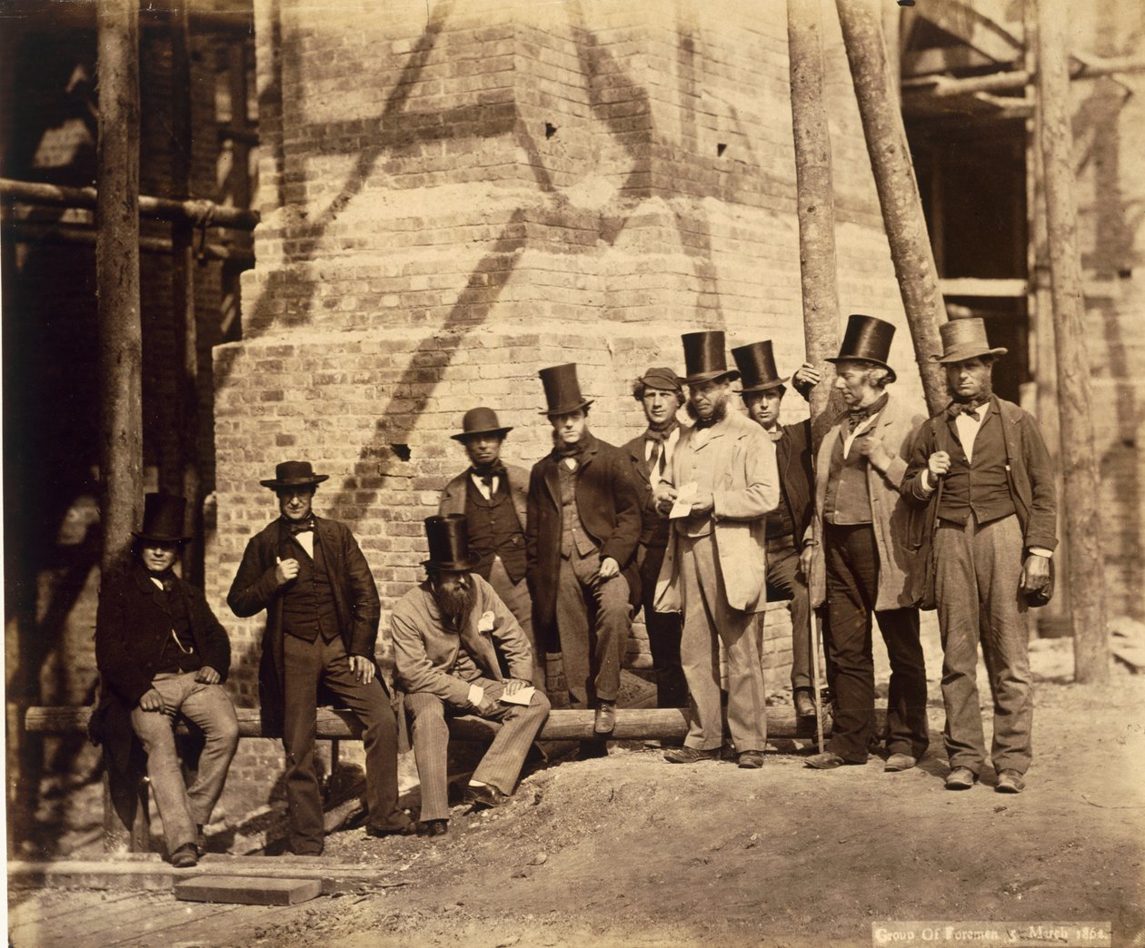 Gruppe af værkførere, 1862 af English School