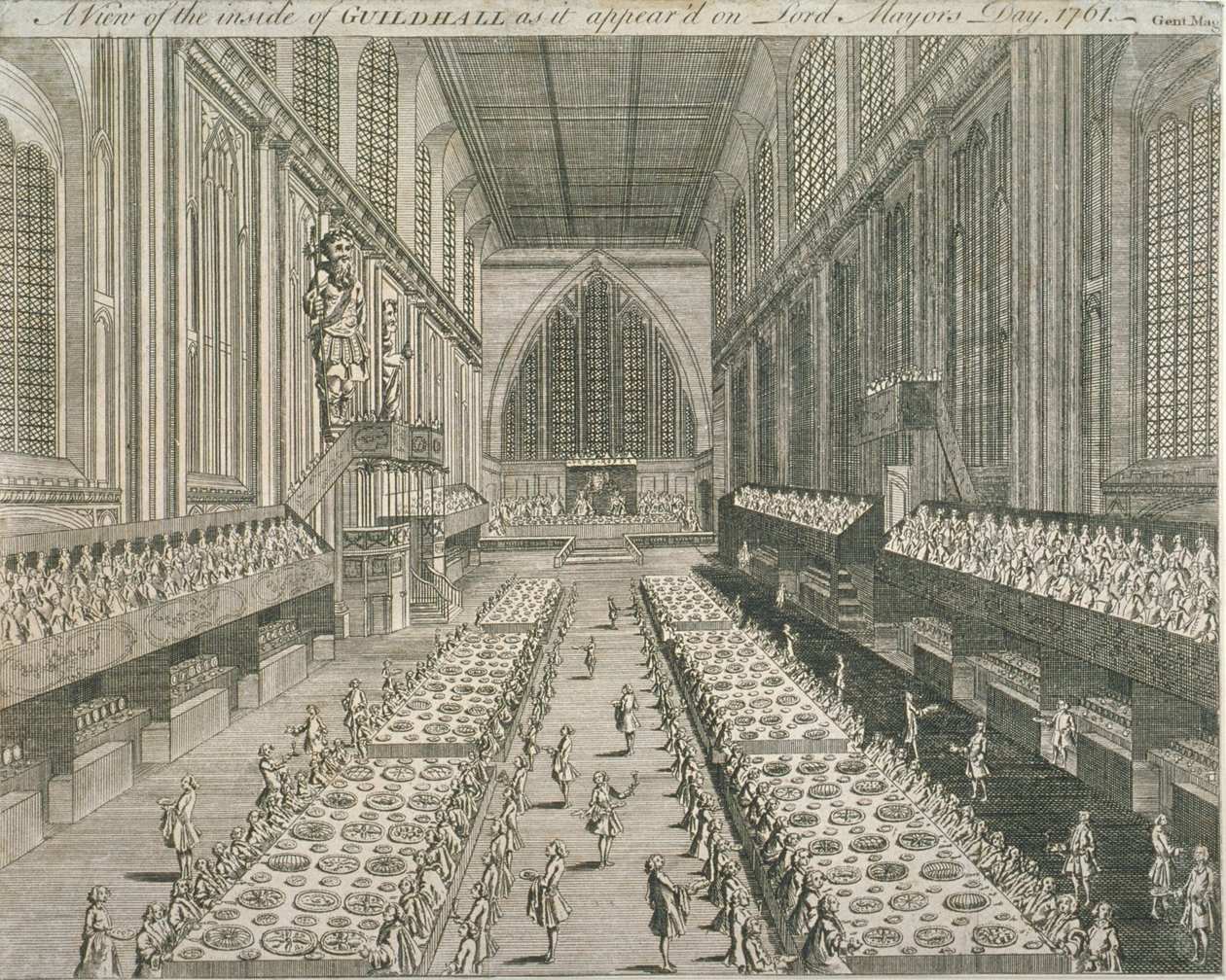 Guildhall, Gentlemans Magazine, 1761 af English School