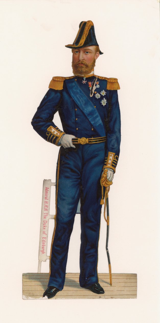 H.K.H. Admiral Hertugen af Edinburgh (chromolitho) af English School