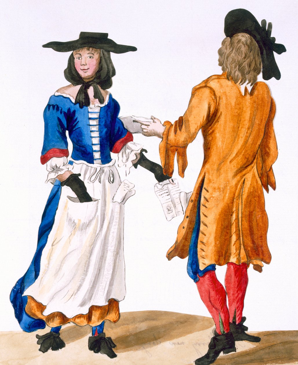 Balladesangernes vaner, ca. 1675 af English School
