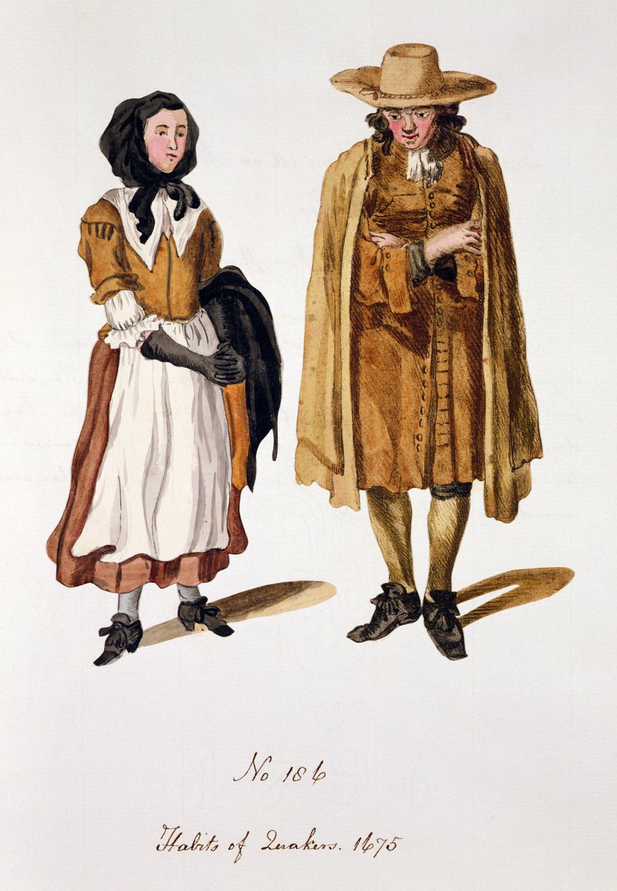 Kvækernes vaner, 1675 af English School