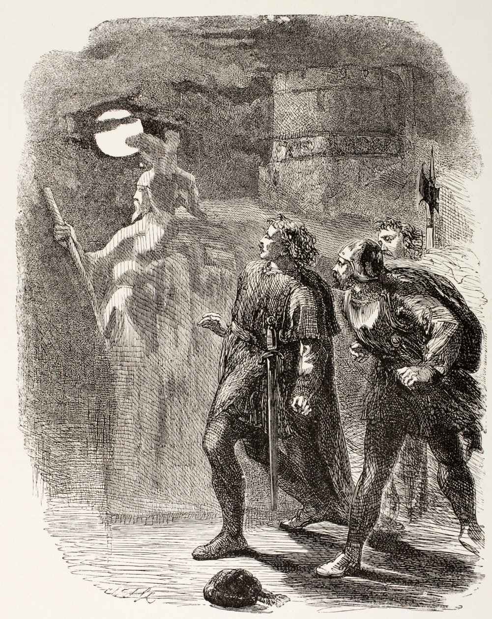 Hamlet, Horatio og Marcellus ser spøgelsen, fra 