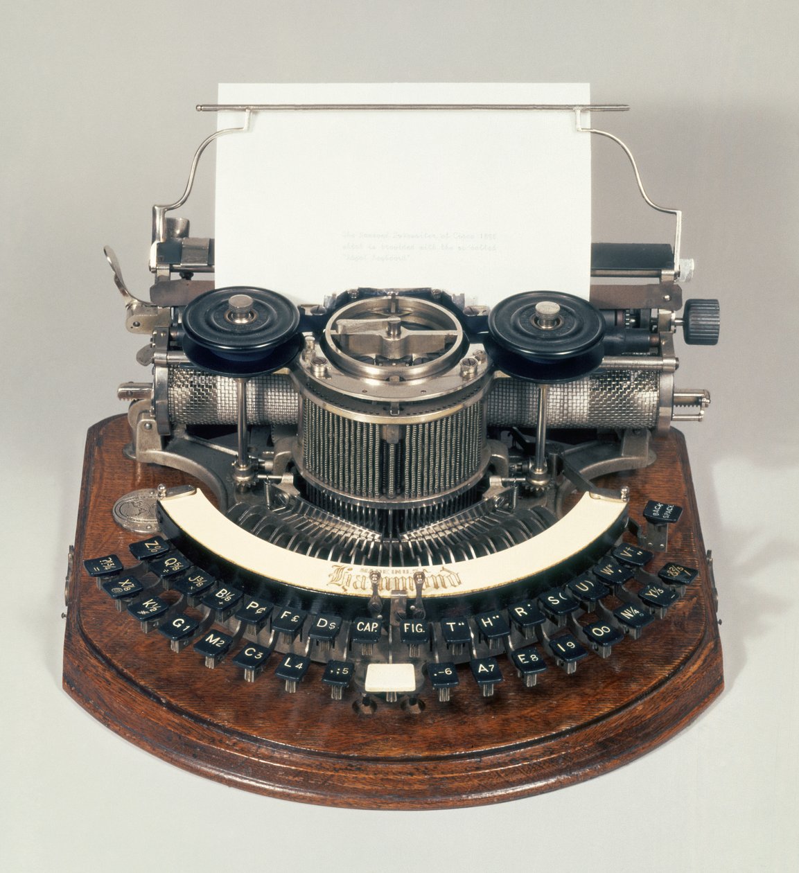 Hammond skrivemaskine, med det ideelle tastatur, ca. 1895 af English School
