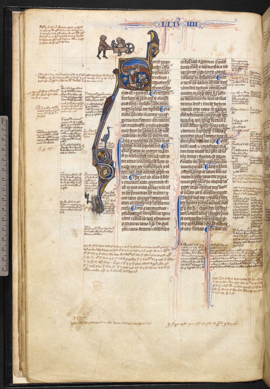 Harley 3487, f.22v Historikert initial 