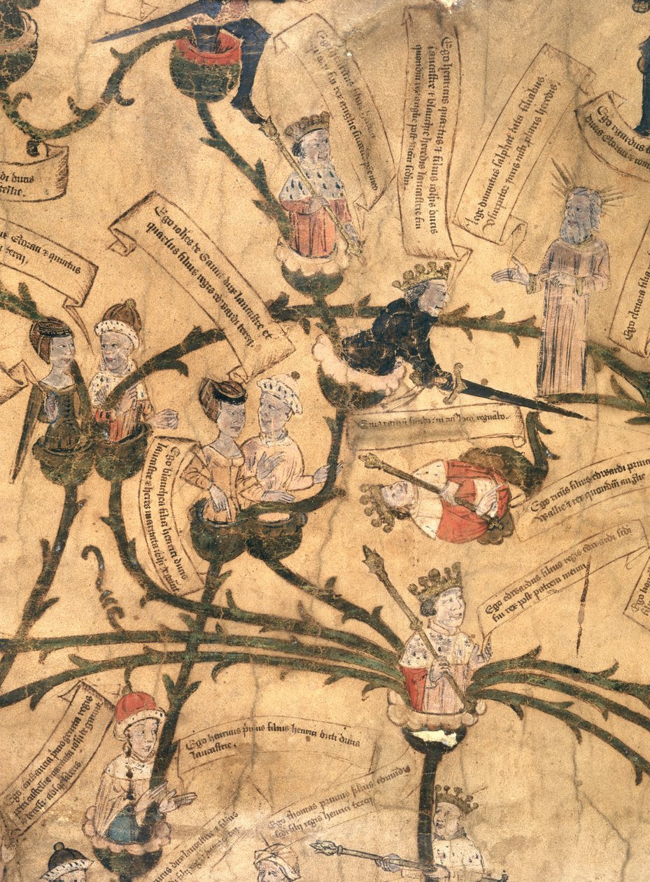 Harley 7353. Henry IV (1367-1413) klipper stamtræet af English School